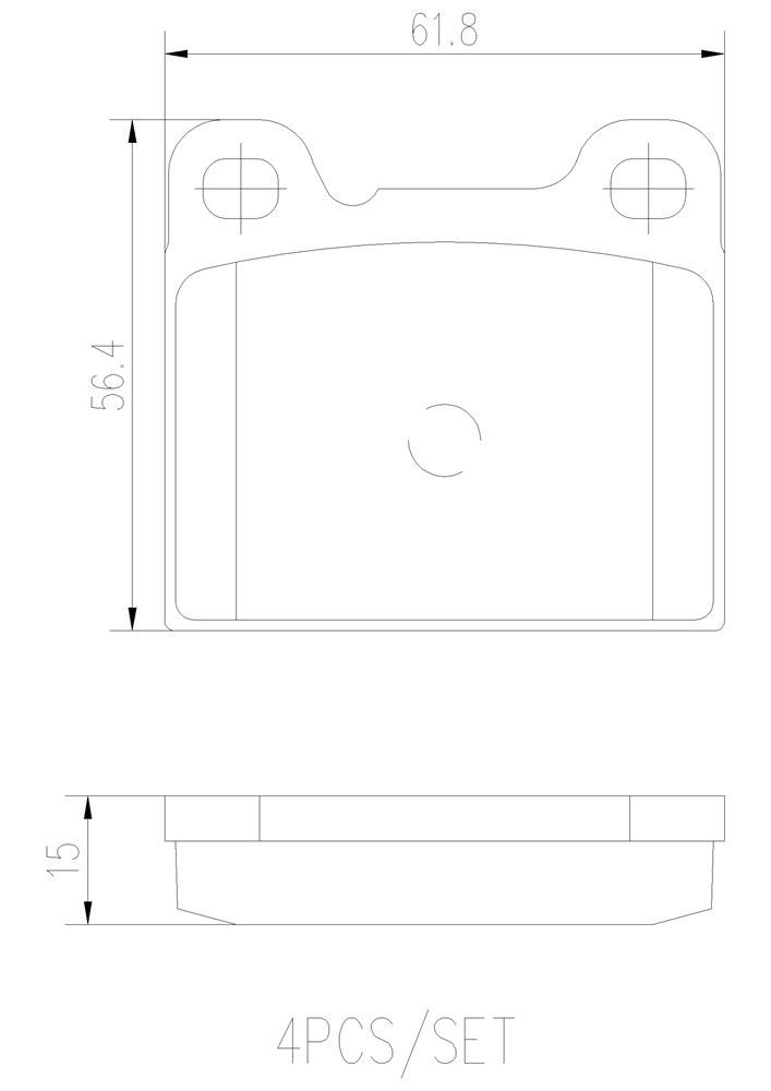 2004, 2003, 2002, 2001, 2000, 1999, 1998 Volvo C70 Disc Brake Pad Set