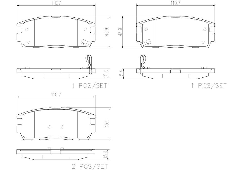 2017, 2016, 2015, 2014, 2013, 2012, 2011, 2010, 2009, 2008, 2007 Chevrolet Equinox Sport Disc Brake Pad Set