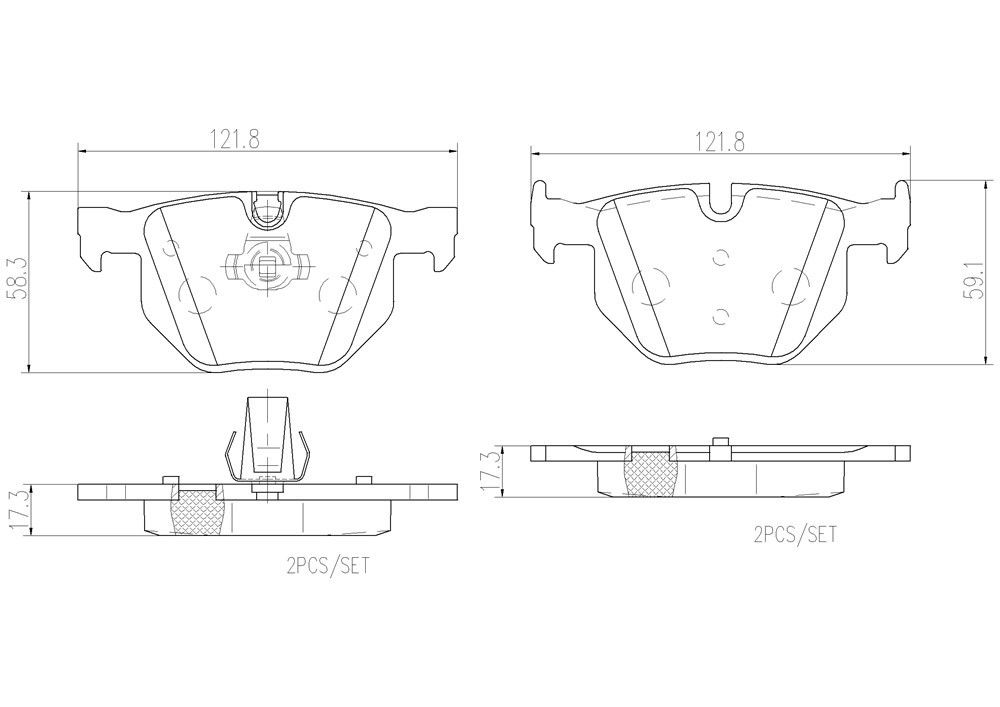 2009, 2008 BMW 528i Disc Brake Pad Set