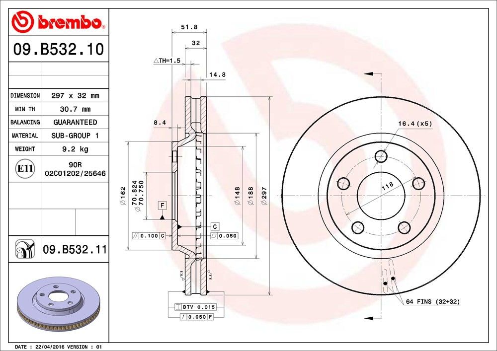 2005 Saturn Relay Disc Brake Rotor