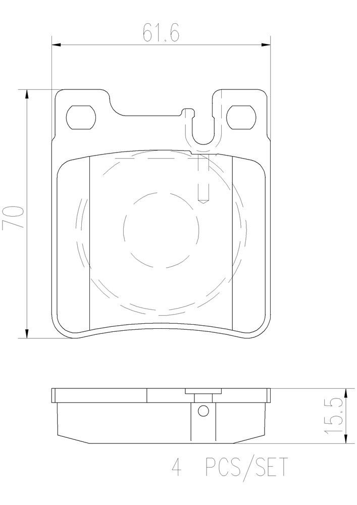 1997, 1996 Mercedes-Benz SL320 1996-1997 Mercedes-Benz 300SD Disc Brake Pad Set