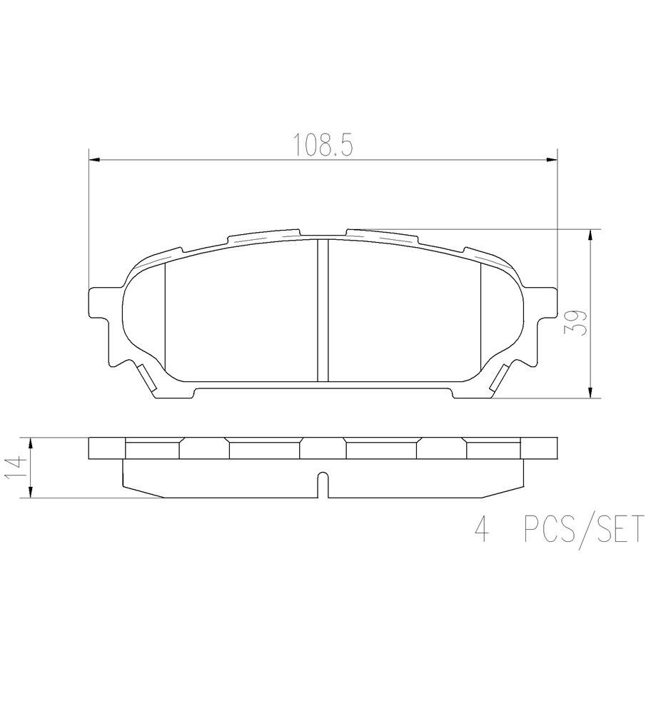 2008, 2007, 2006, 2005, 2004 Subaru Forester Disc Brake Pad Set