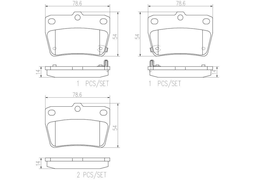 2005, 2004 Toyota RAV4 Disc Brake Pad Set