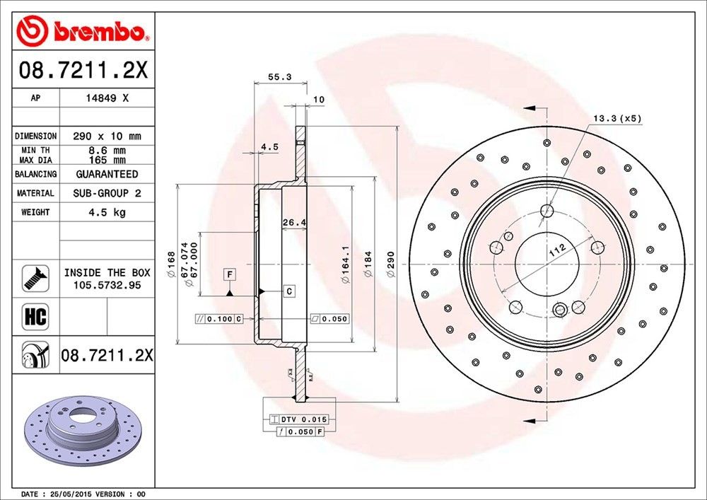 2007, 2006 Mercedes-Benz C280 2006-2007 Mercedes-Benz C230 Disc Brake Rotor