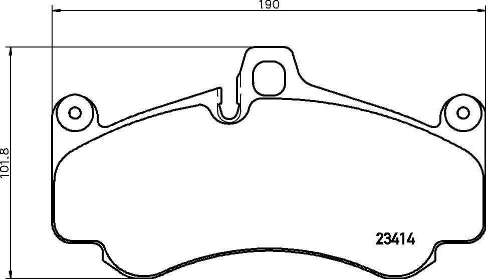 2012, 2011, 2010, 2009, 2008, 2007, 2006, 2005 Porsche Boxster Disc Brake Pad Set