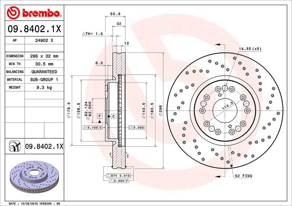 2005, 2004, 2003 Lexus IS300 Disc Brake Rotor