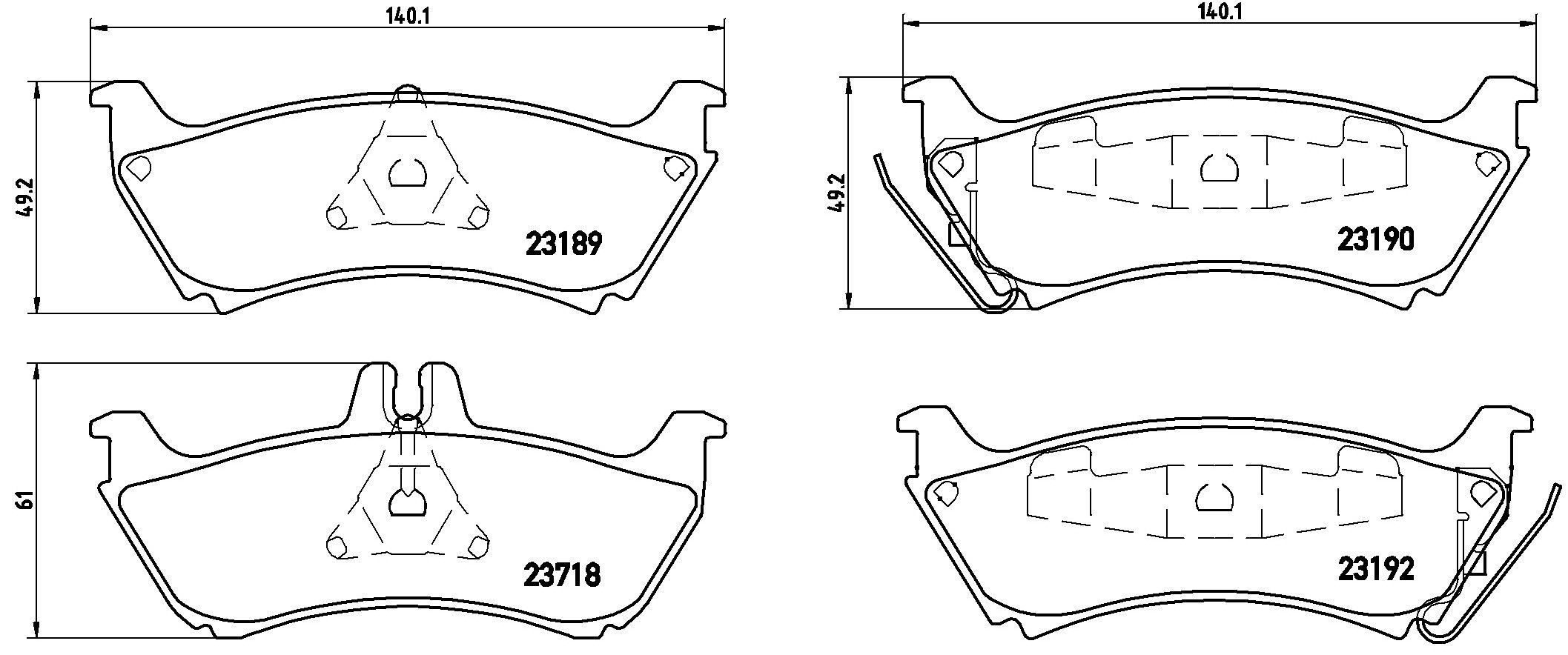 2003, 2002, 2001, 2000, 1999, 1998 Mercedes-Benz ML320 1998-2003 Mercedes-Benz ML320 Disc Brake Pad Set