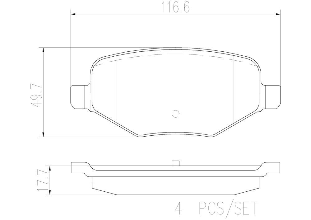 2019, 2018, 2017, 2016, 2015, 2014, 2013, 2012, 2011 Ford Explorer Disc Brake Pad Set