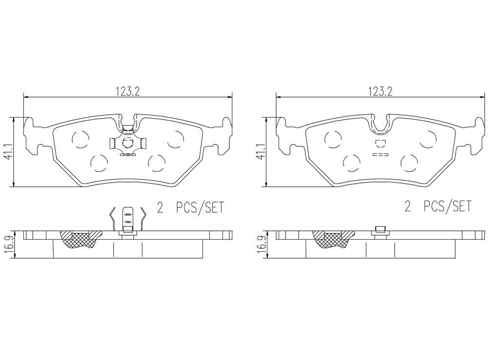1996, 1995, 1994, 1993 Jaguar XJS Plas Disc Brake Pad Set