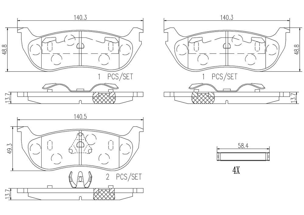 2003 Jeep Liberty Disc Brake Pad Set