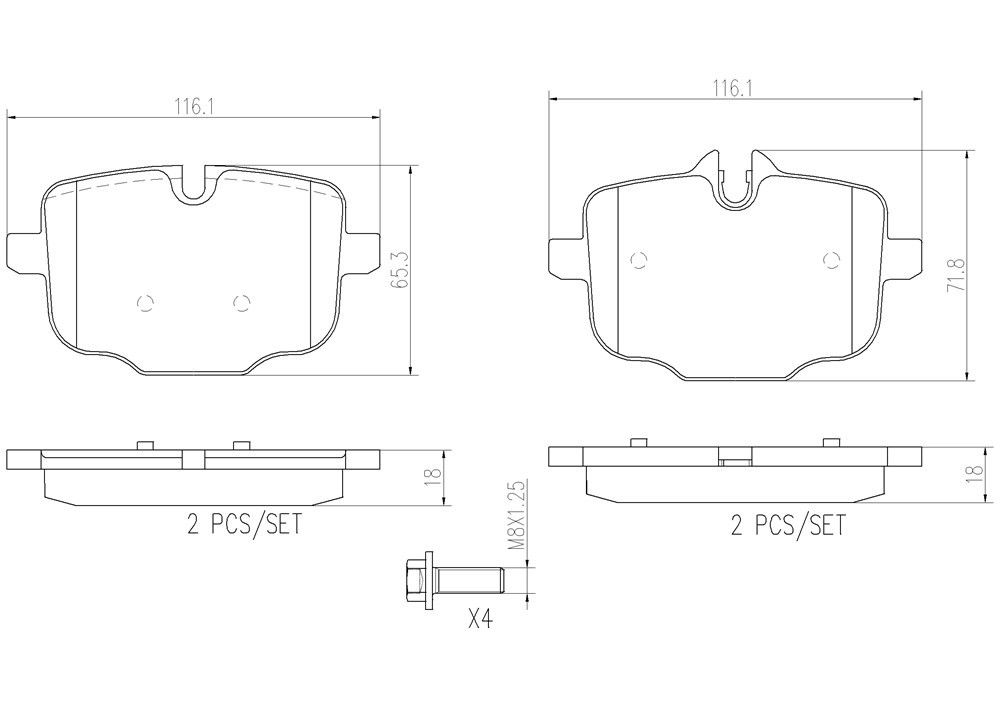 2023 BMW M2 Disc Brake Pad Set