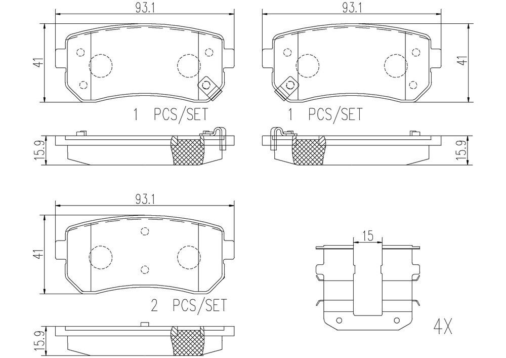 2018 Kia Optima Disc Brake Pad Set