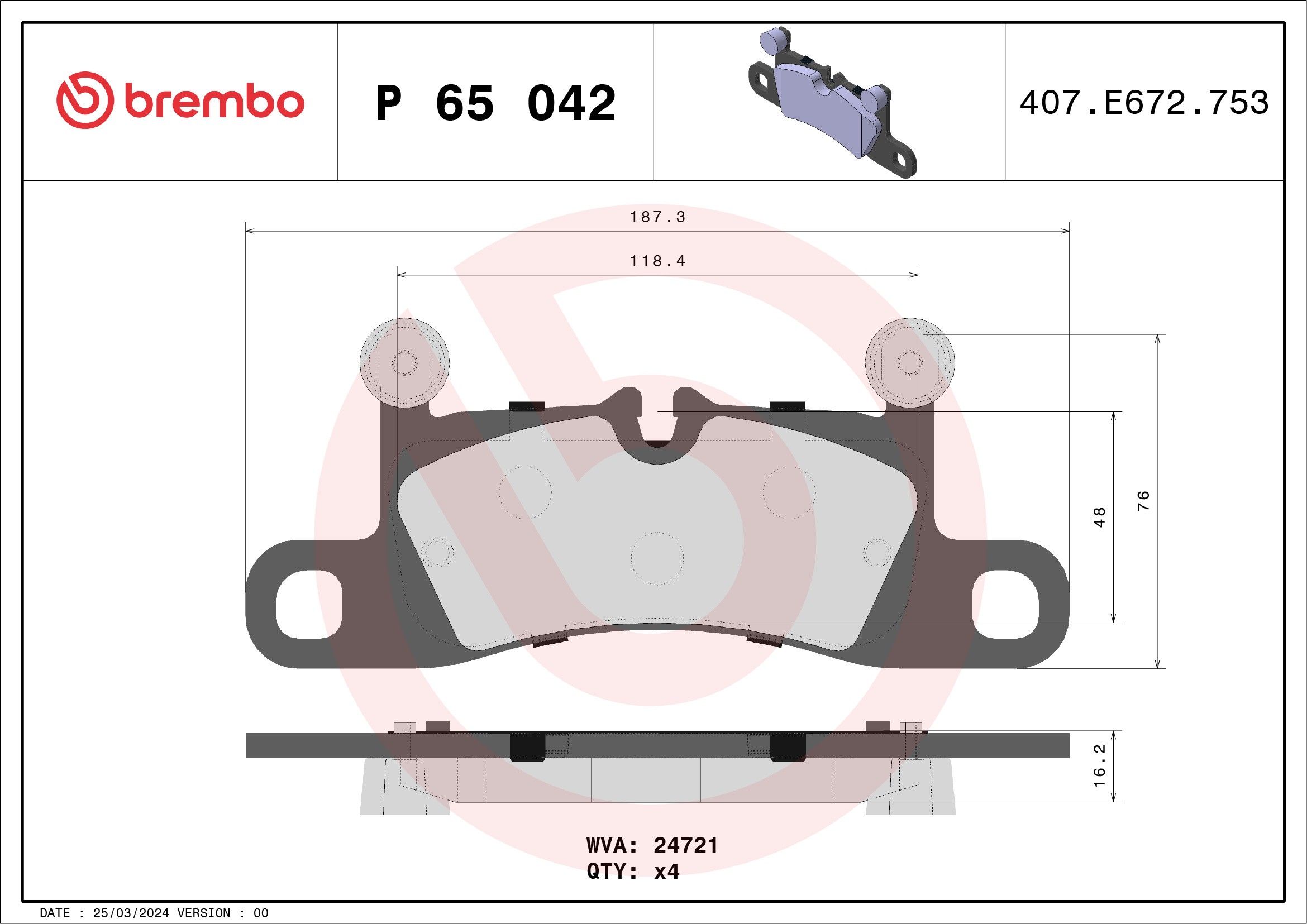 2016 Porsche Boxster Boxster Disc Brake Pad Set