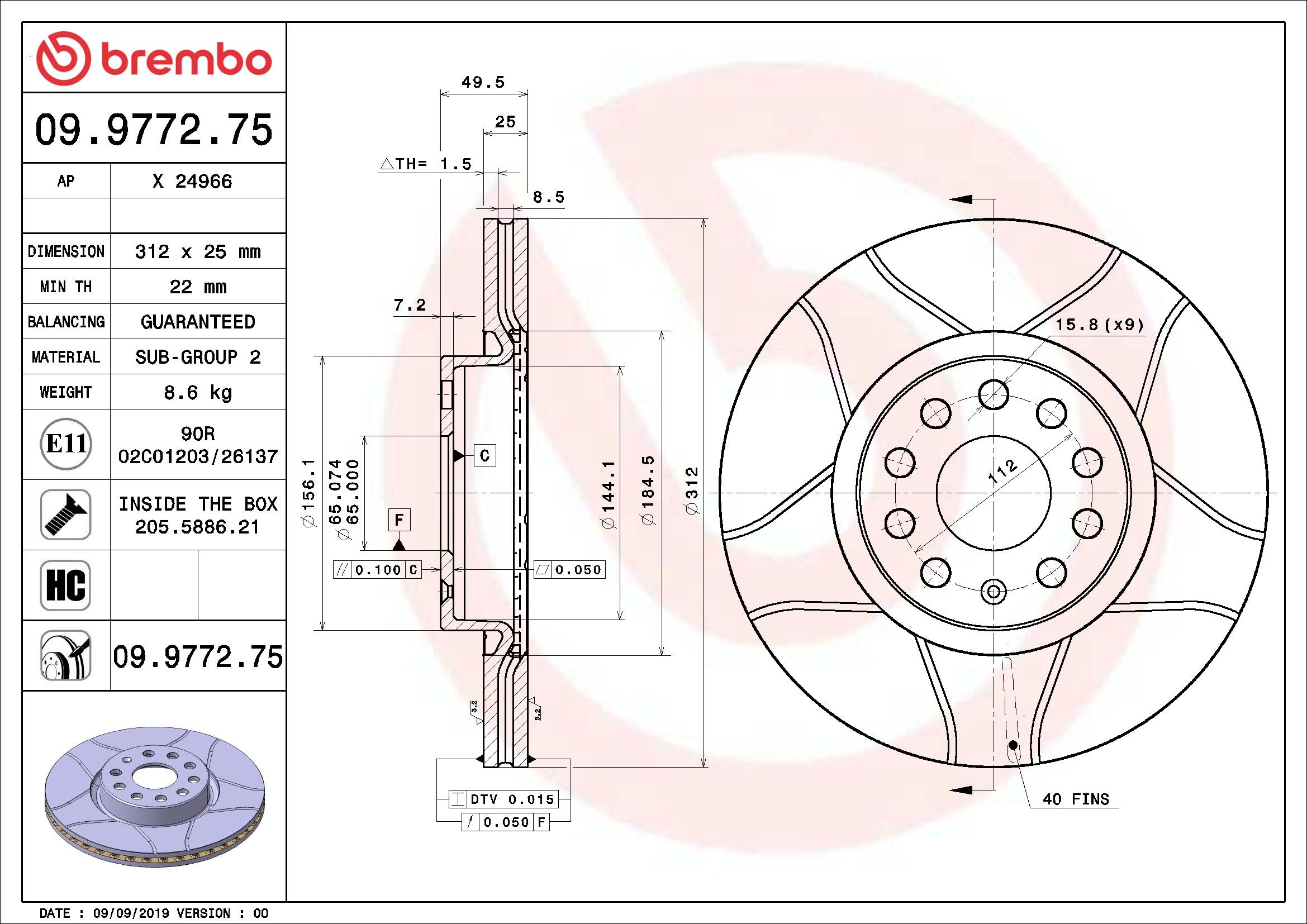2024, 2023 Audi RS3 Disc Brake Rotor