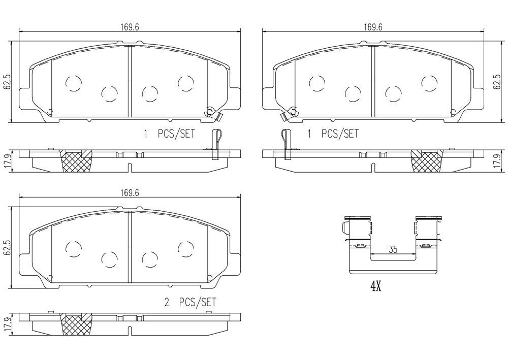 2012, 2011 Suzuki Equator Disc Brake Pad Set