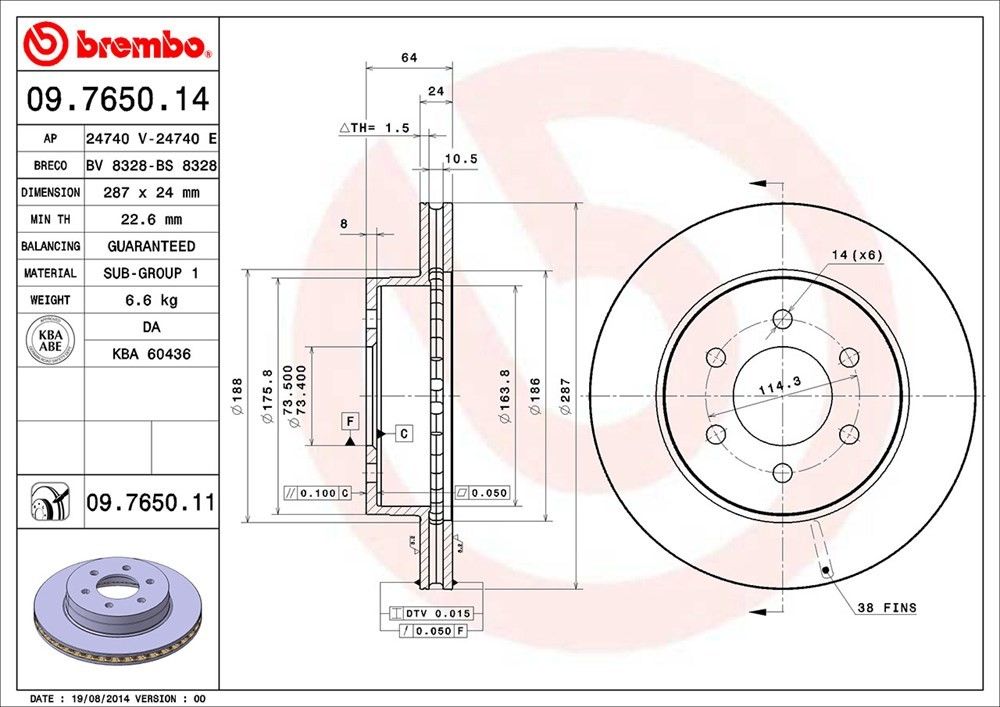 2002, 2001, 2000, 1999, 1998 Dodge Durango Disc Brake Rotor