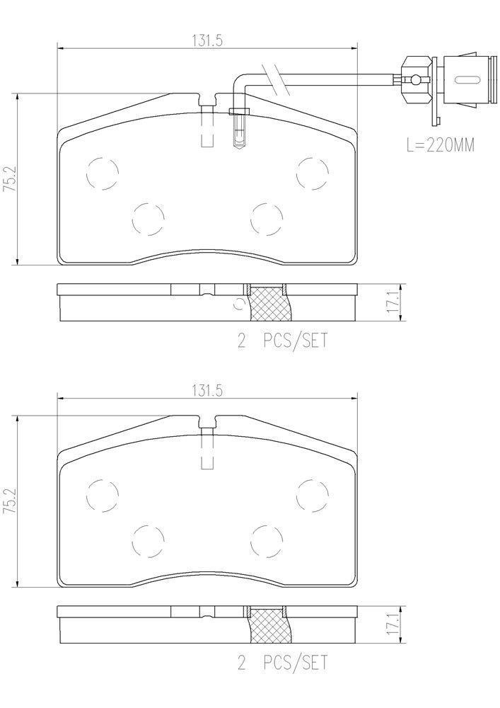 2003, 2002, 2001 Audi S8 Quattro Disc Brake Pad Set