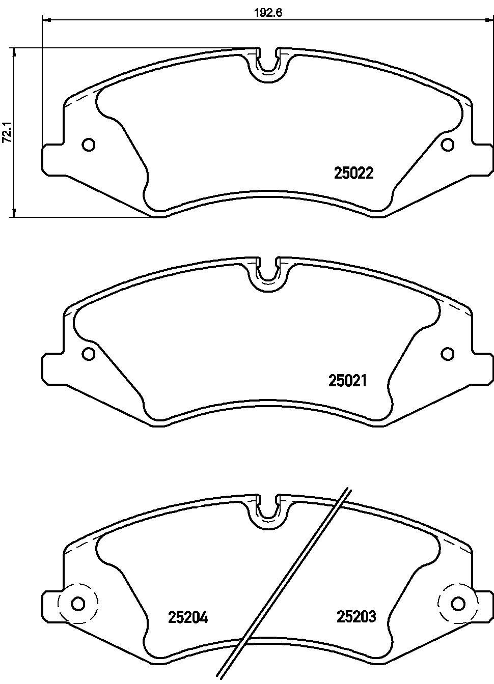 2017, 2016, 2015, 2014 Land Rover Range Rover Discovery Disc Brake Pad Set