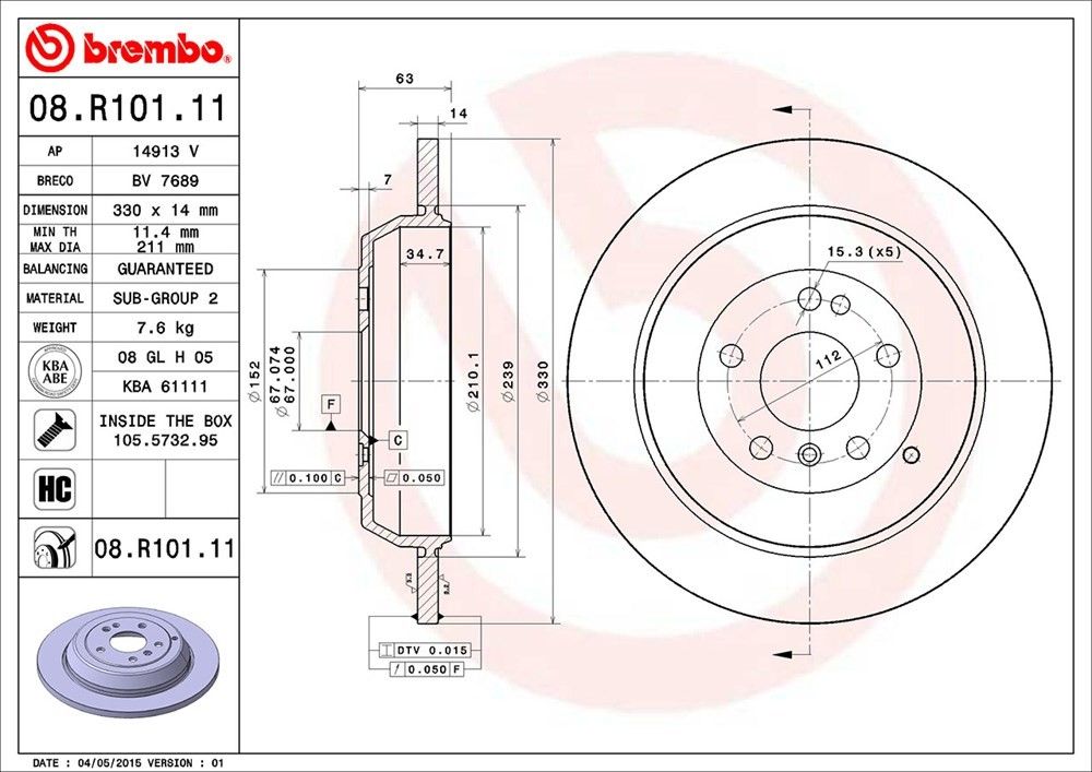 2011, 2010, 2009, 2008, 2007, 2006 Mercedes-Benz ML350 2006-2011 Mercedes-Benz ML320 Disc Brake Rotor