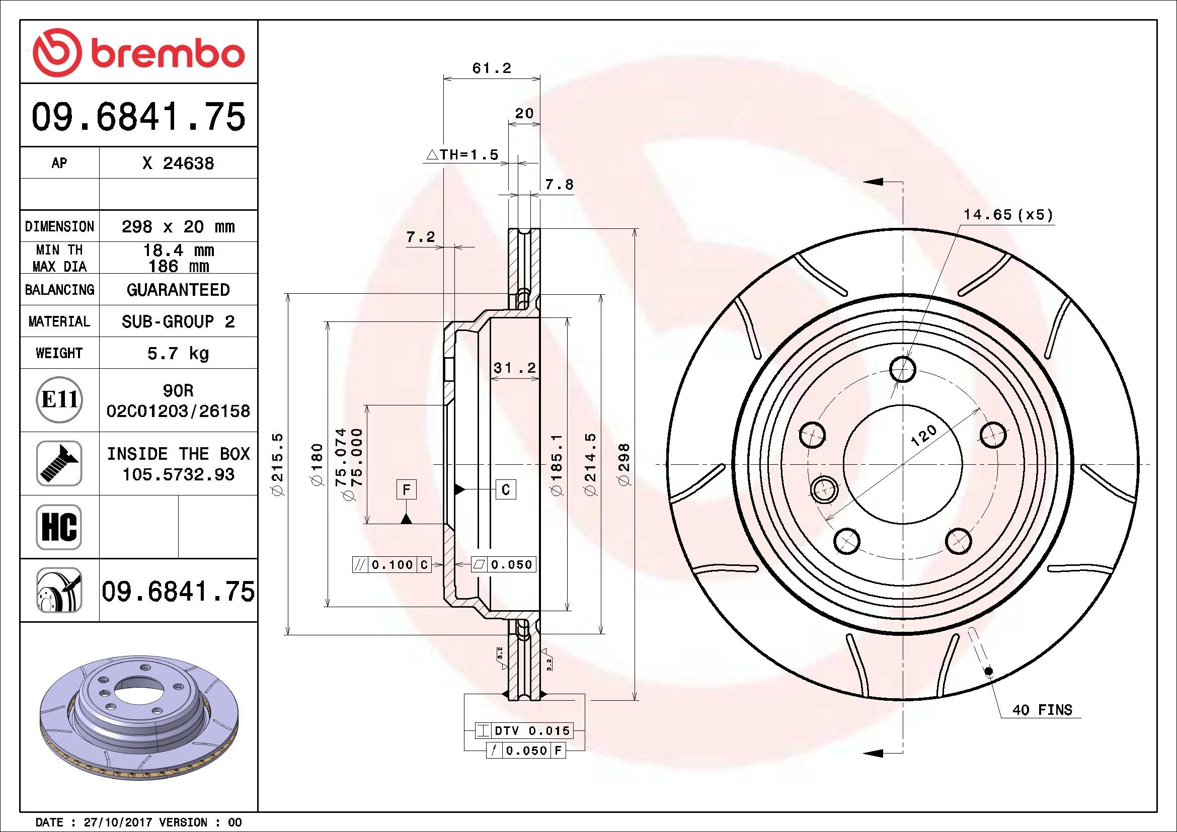 2000, 1999, 1998, 1997 BMW 528i Disc Brake Rotor