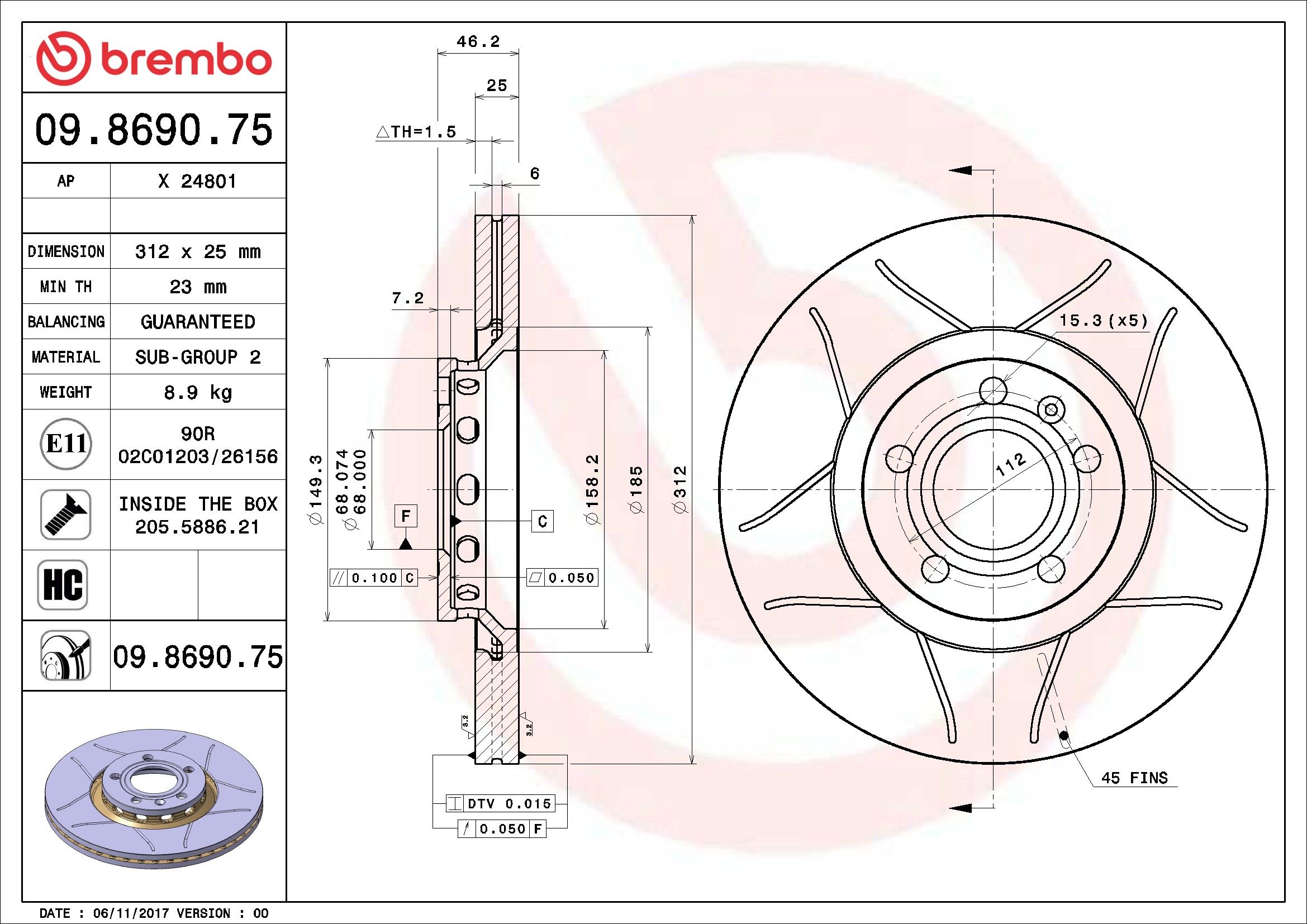 2006, 2005, 2004, 2003, 2002 Audi A4 Disc Brake Rotor
