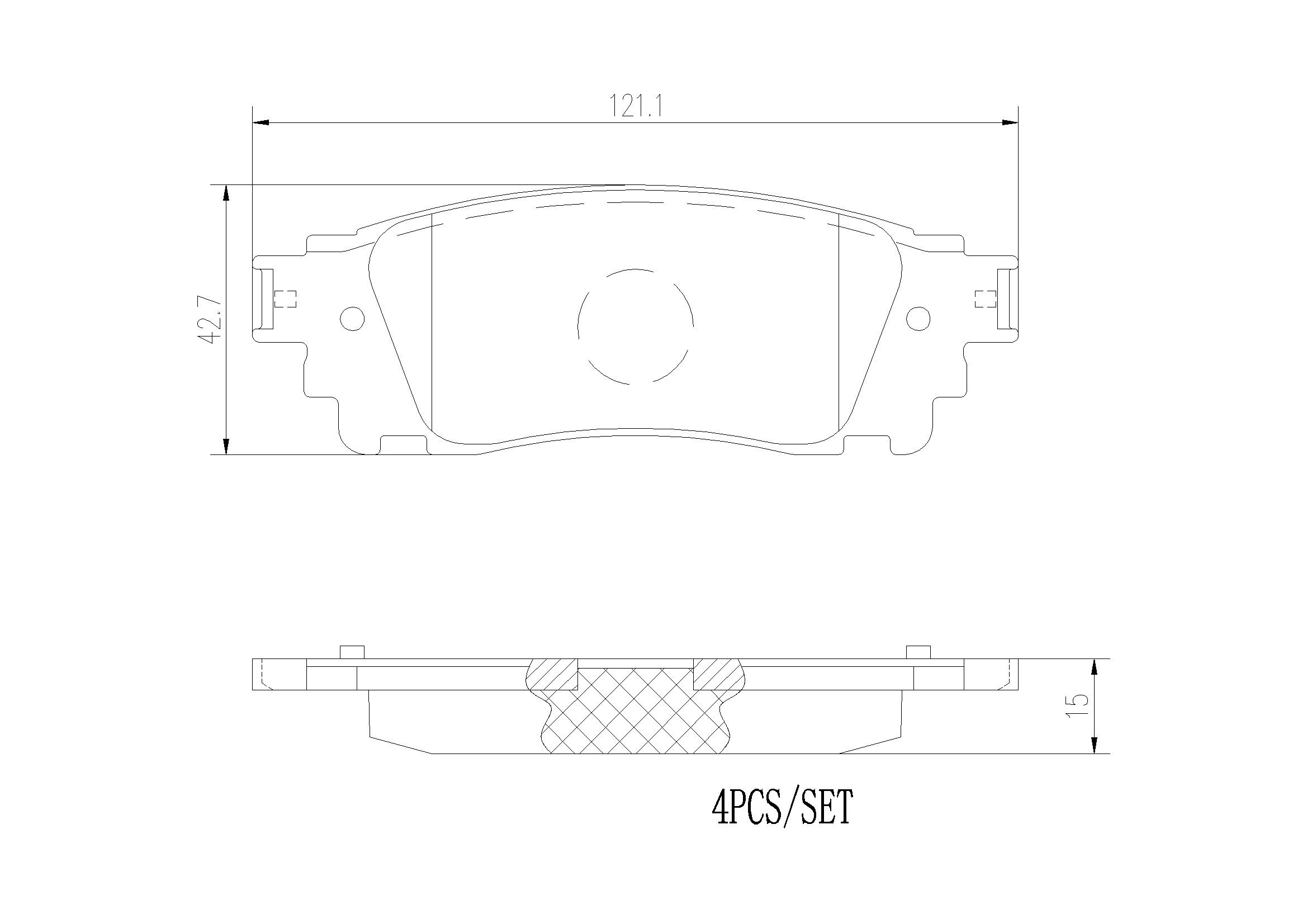 2021, 2020, 2019, 2018 Lexus NX300 Disc Brake Pad Set