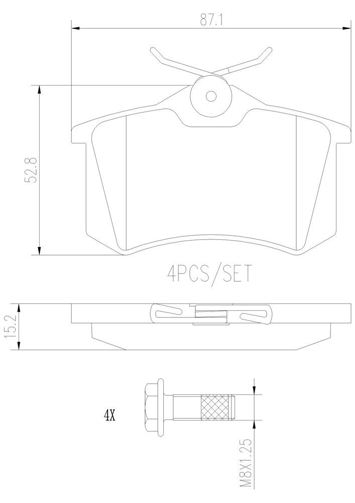 2003, 2002 Audi S6 Disc Brake Pad Set