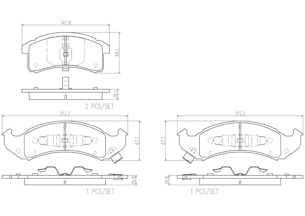 1998, 1997 Oldsmobile Regency Disc Brake Pad Set