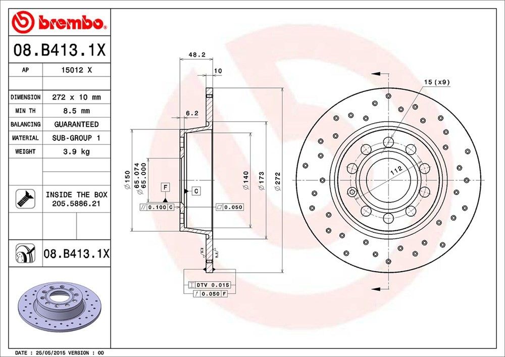 2024, 2023 Audi RS3 Disc Brake Rotor