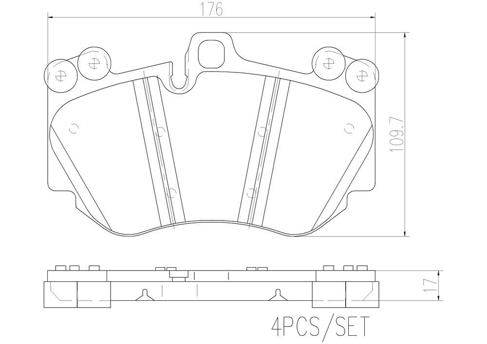 2015, 2014, 2013, 2012 Audi R8 Disc Brake Pad Set