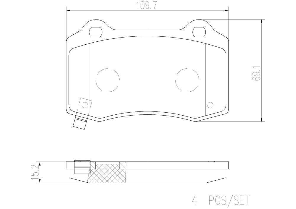 2024, 2023, 2022, 2021, 2020, 2019, 2018 Dodge Durango Disc Brake Pad Set