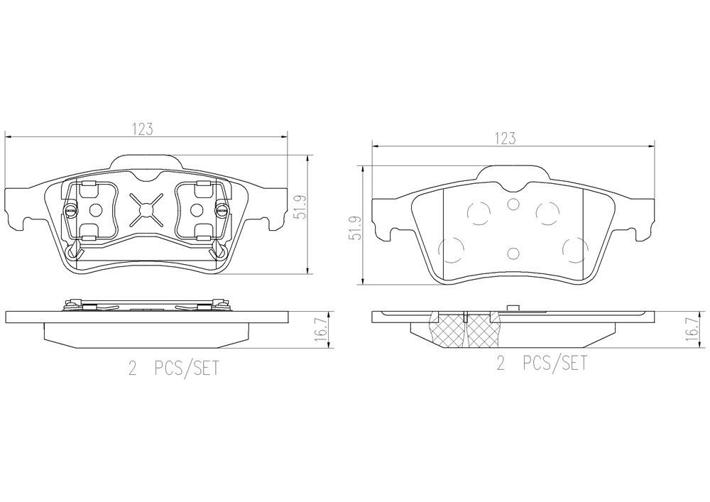 2003 Saab 9-3 Disc Brake Pad Set