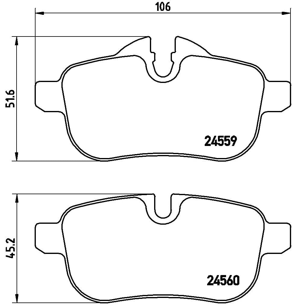 2009-2011 BMW Z4 Disc Brake Pad Set Brembo