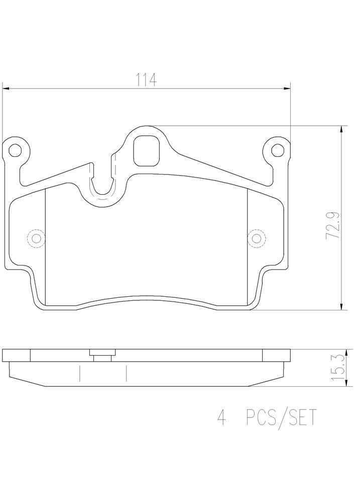 2016, 2015, 2014, 2013, 2012, 2011, 2010, 2009, 2008, 2007, 2006, 2005 Porsche Boxster Disc Brake Pad Set