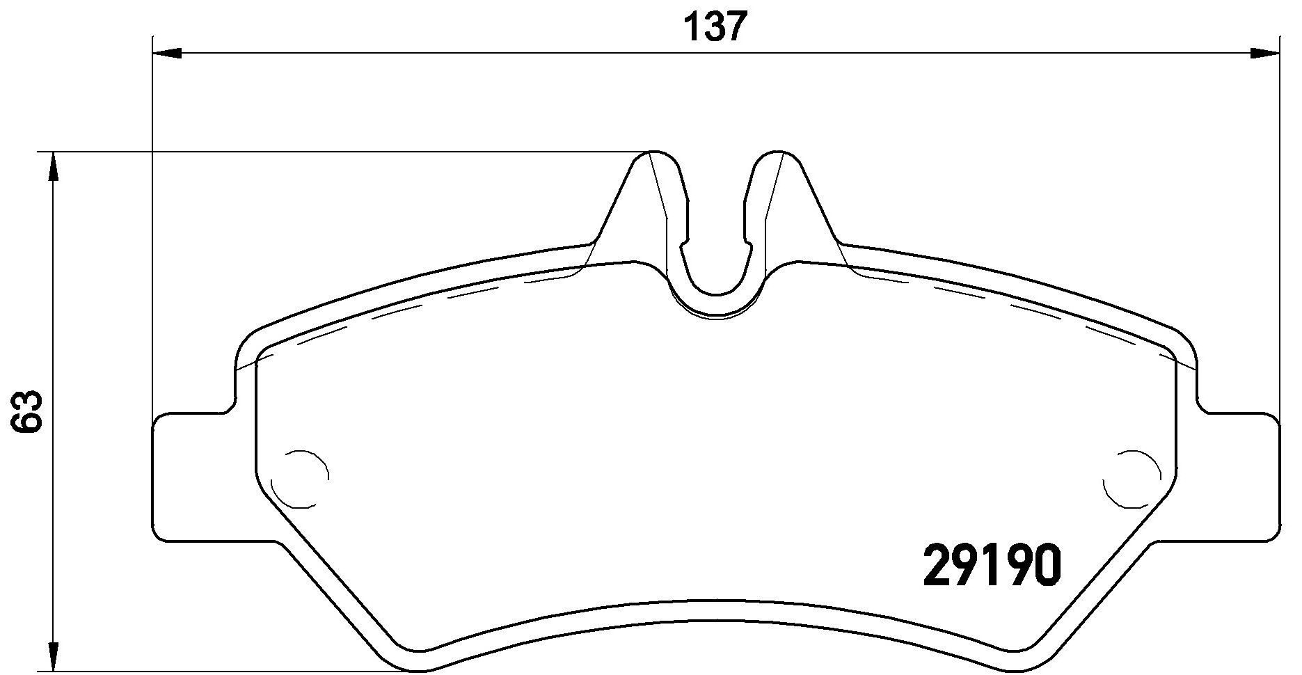 2018, 2017, 2016, 2015, 2014, 2013, 2012, 2011, 2010 Mercedes-Benz Sprinter 2500 2500 Disc Brake Pad Set