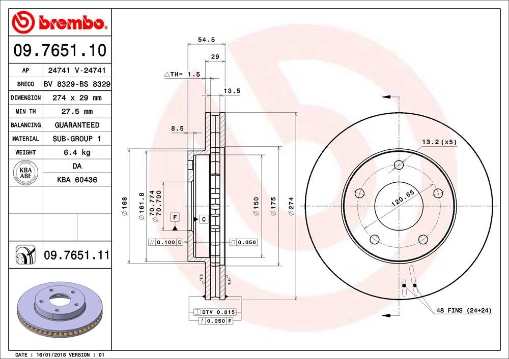 2001, 2000, 1999, 1998 GMC Jimmy Disc Brake Rotor