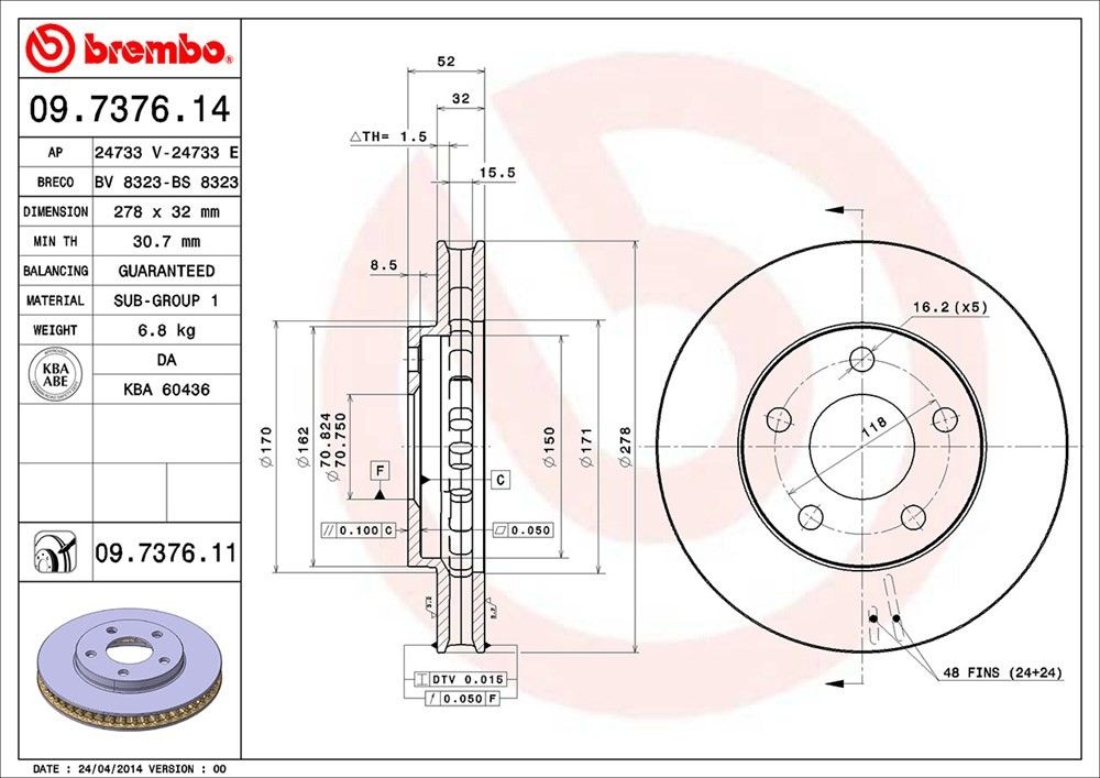 2005, 2004, 2003, 2002, 2001, 2000, 1999, 1998, 1997 Chevrolet Venture Disc Brake Rotor