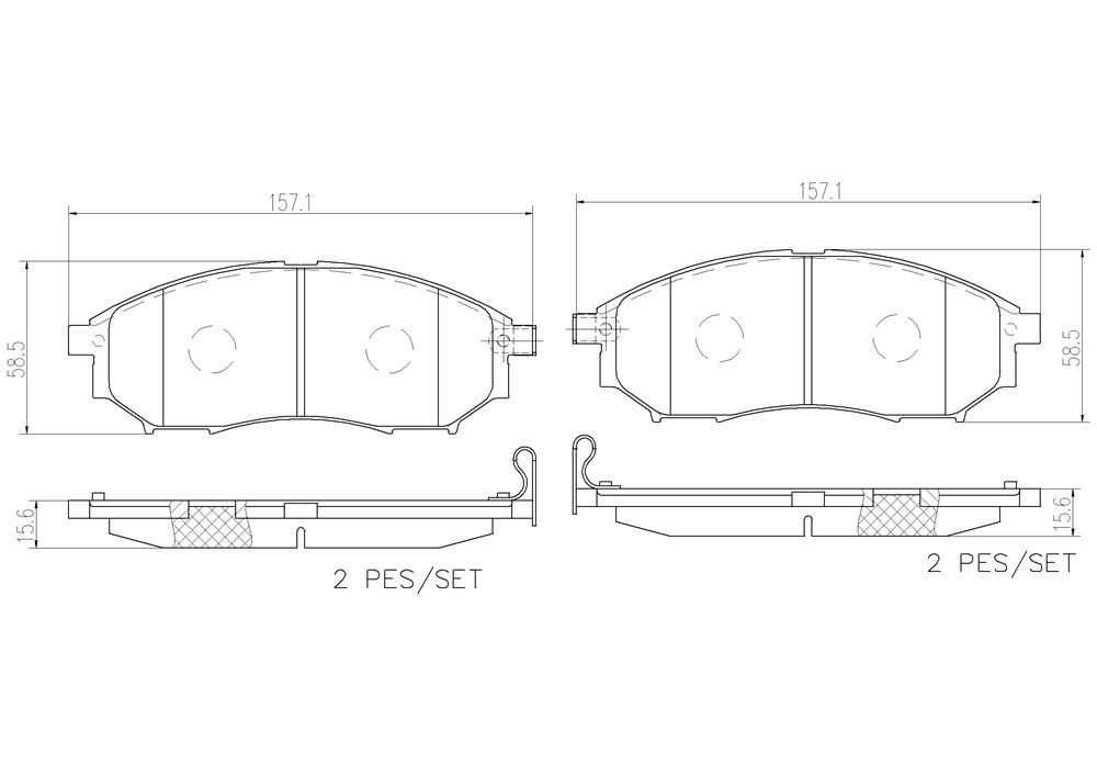 2012, 2011, 2010, 2009, 2008 INFINITI EX35 Disc Brake Pad Set