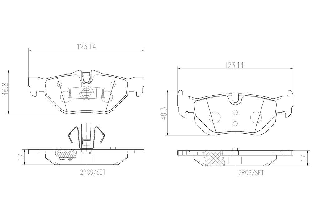 2015, 2014, 2013 BMW X1 Disc Brake Pad Set