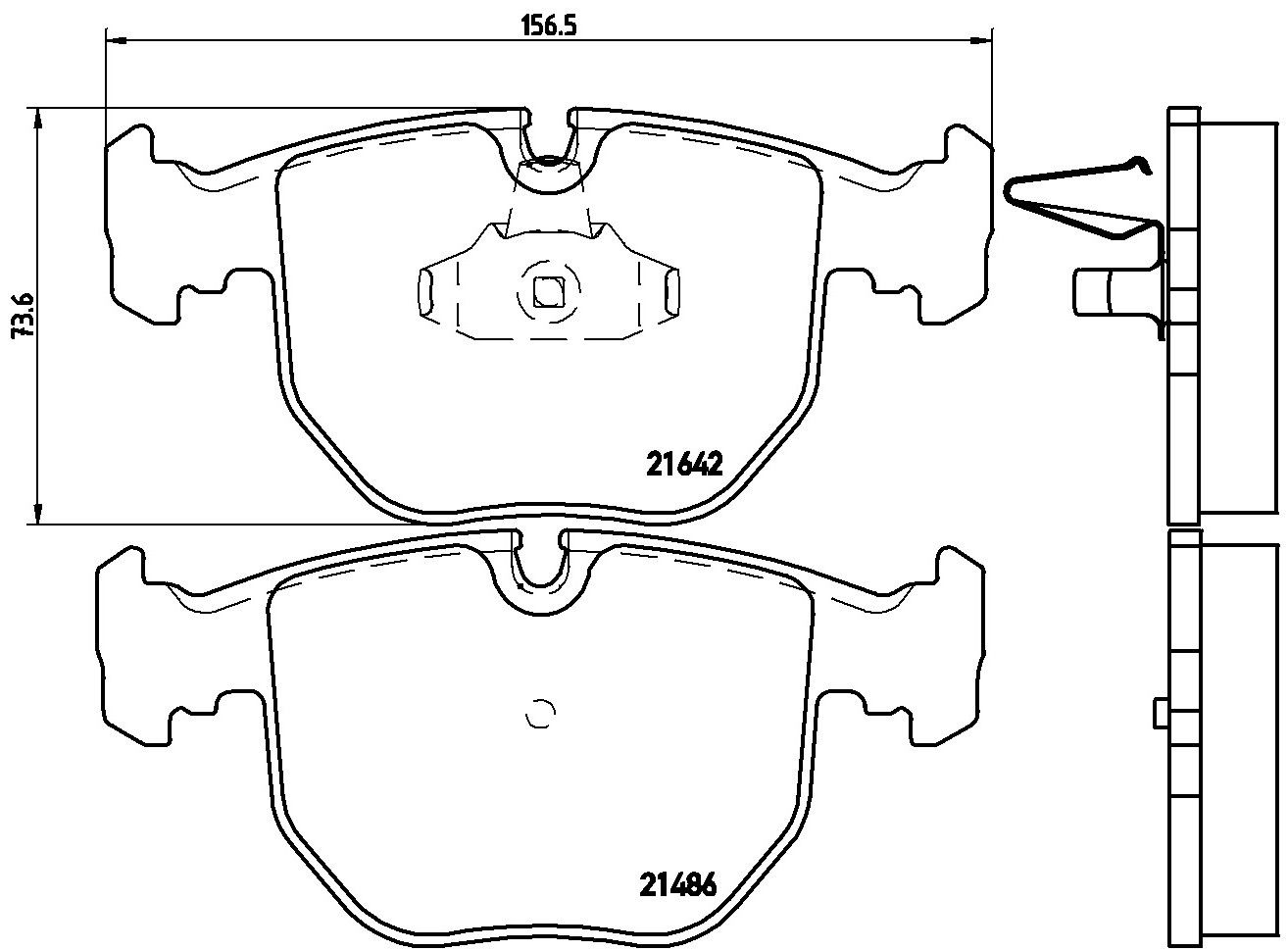2003, 2002, 2001, 2000 BMW M5 Disc Brake Pad Set