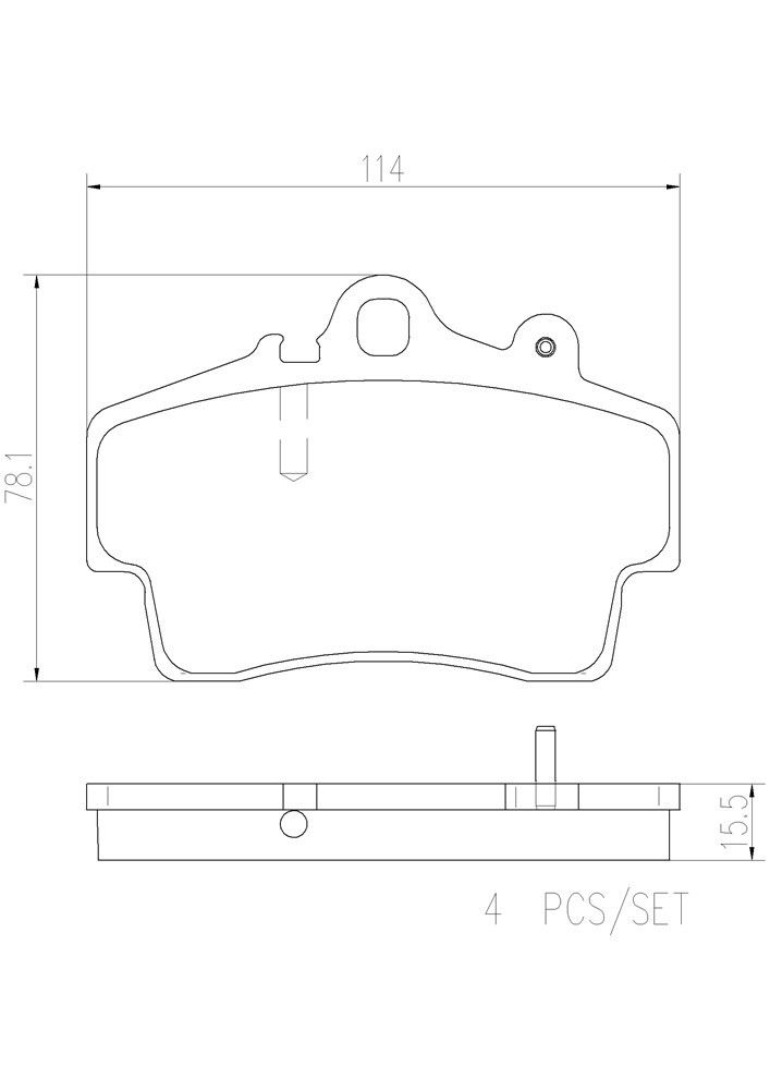 2008, 2007, 2006, 2005, 2004, 2003, 2002, 2001, 2000, 1999, 1998, 1997 Porsche Boxster Disc Brake Pad Set