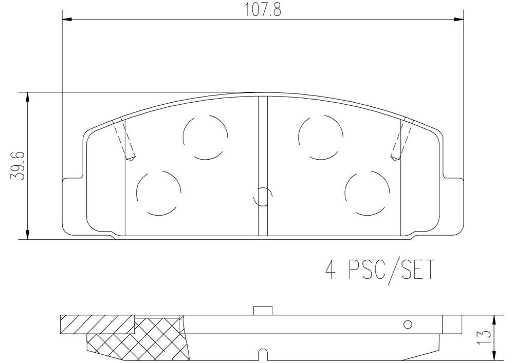 2005, 2004, 2003 Mazda 6 Disc Brake Pad Set