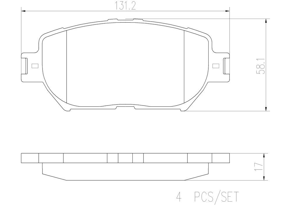 2015, 2014, 2013, 2012, 2011, 2010, 2009 Lexus IS250 Disc Brake Pad Set