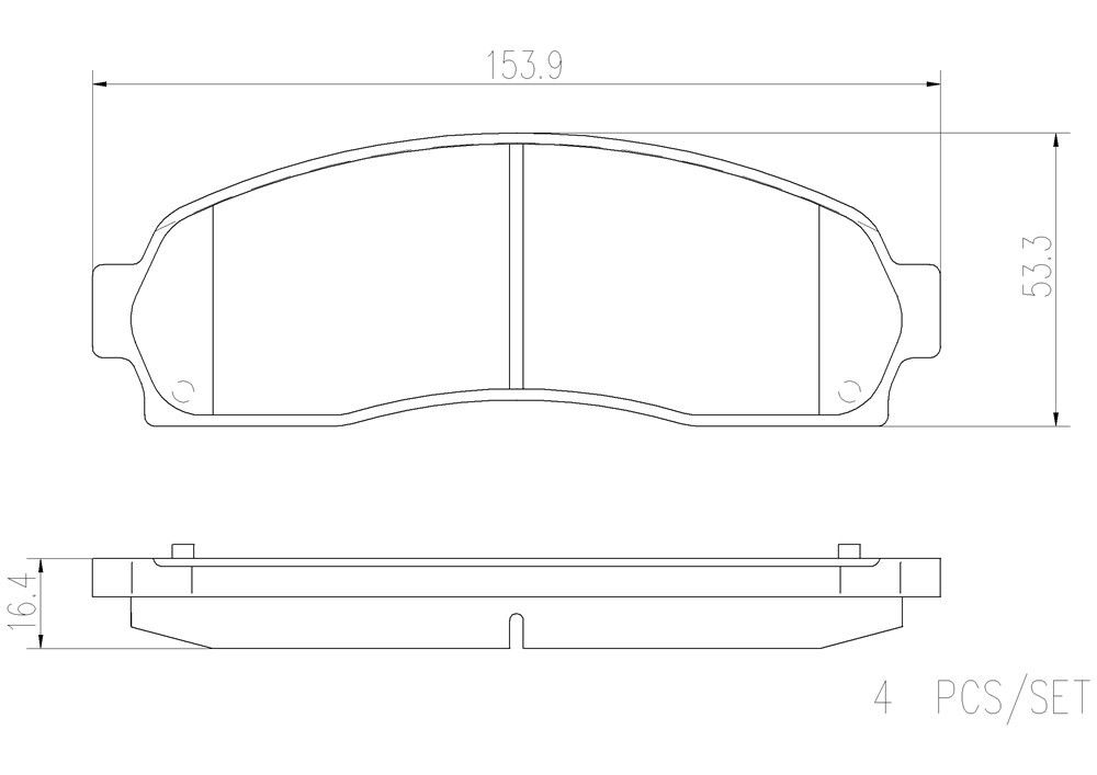 2005, 2004, 2003, 2002 Ford Explorer Disc Brake Pad Set