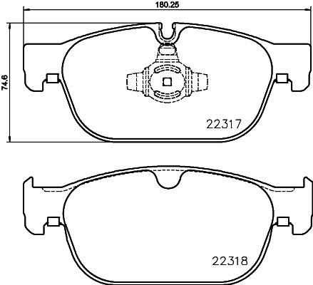 2022, 2021, 2020, 2019, 2018, 2017 Volvo S90 Disc Brake Pad Set