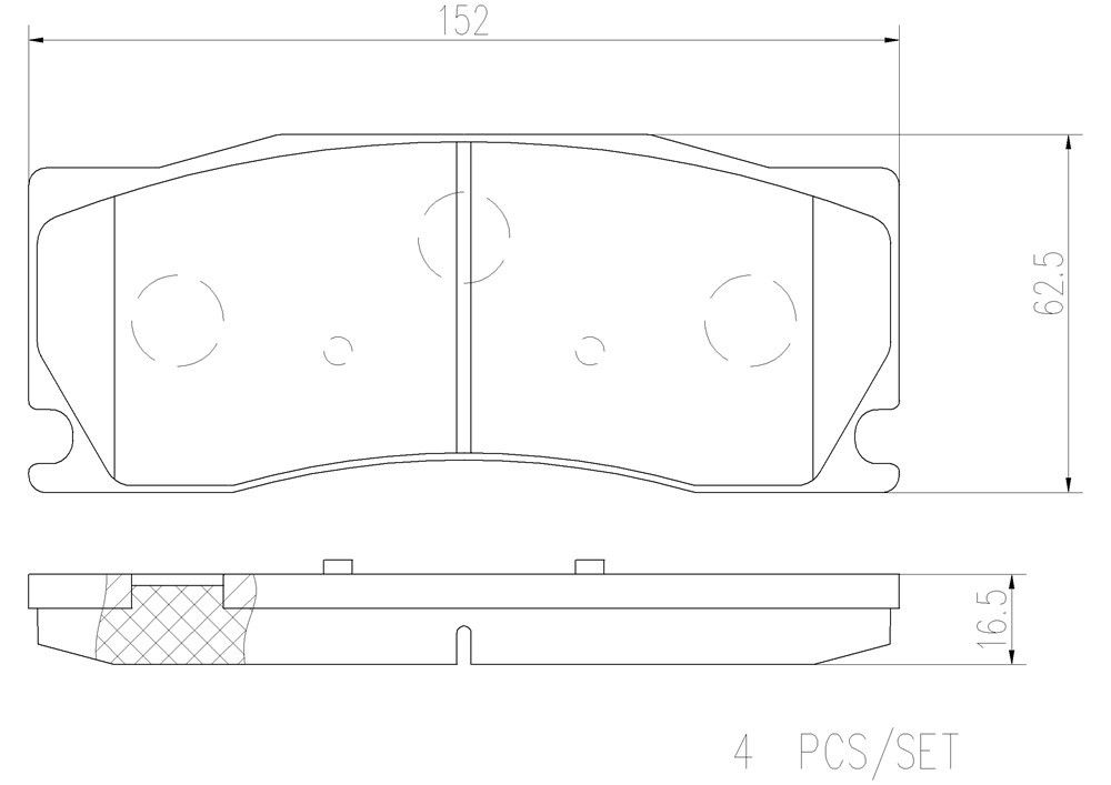 2009, 2008 Jaguar XKR Disc Brake Pad Set