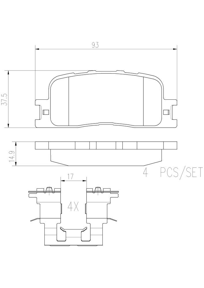2006, 2005, 2004 Lexus ES330 Disc Brake Pad Set