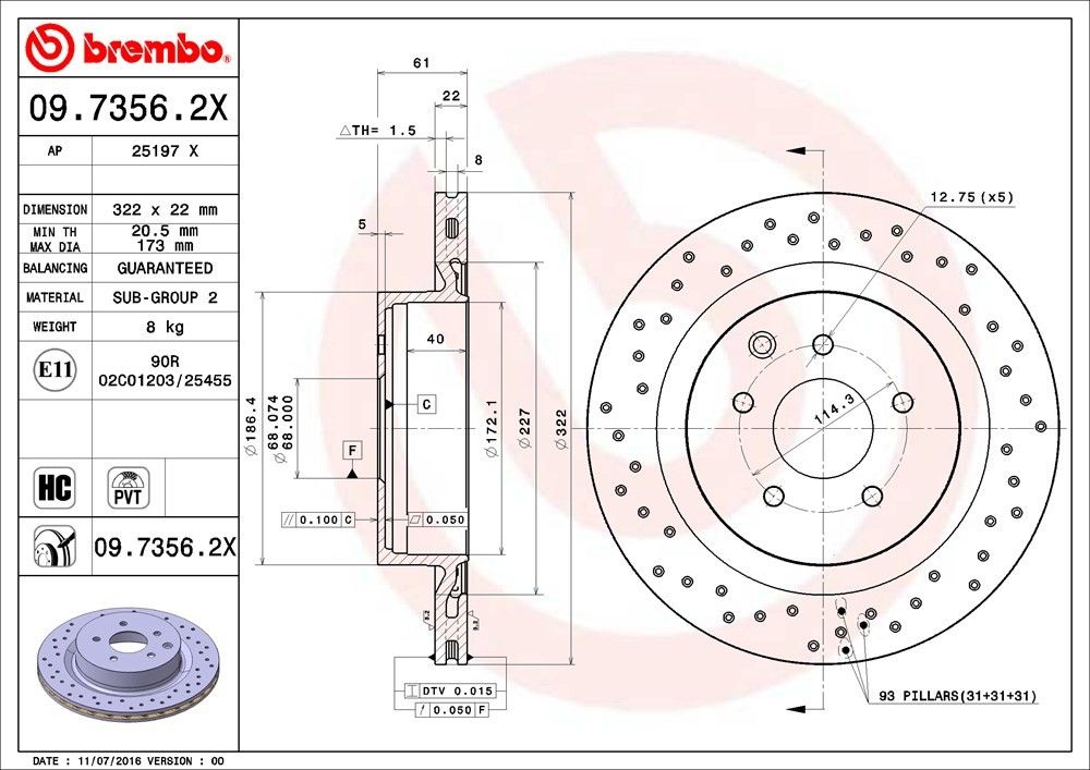 2004, 2003 INFINITI G35 Disc Brake Rotor