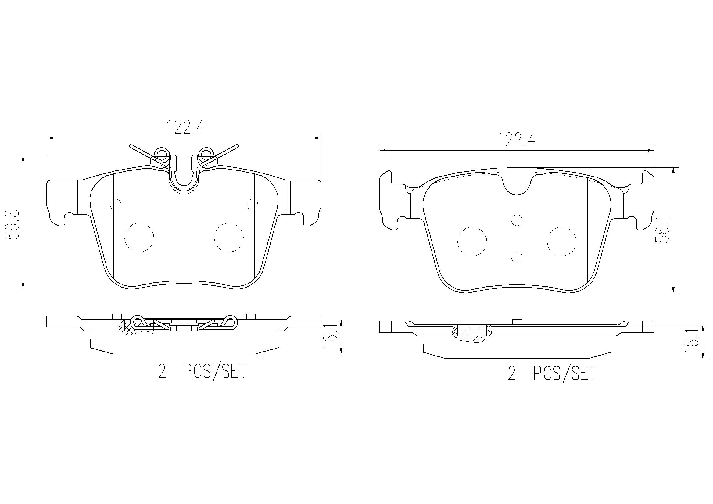 2021, 2020, 2019, 2018, 2017 Volvo S90 Disc Brake Pad Set