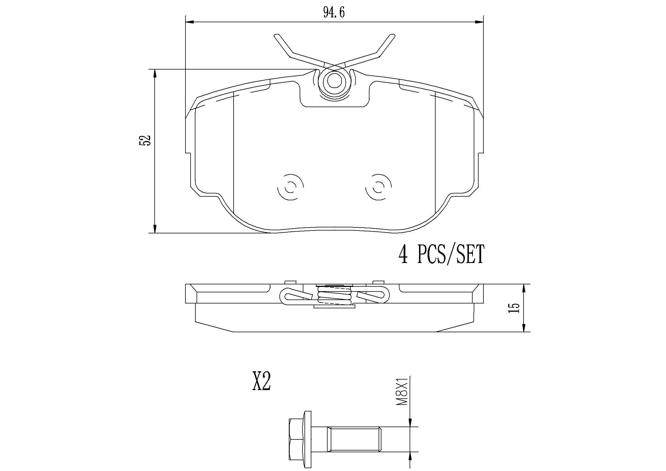 2002, 2001, 2000, 1999, 1998, 1997, 1996, 1995 Land Rover Range Rover Range Rover Disc Brake Pad Set
